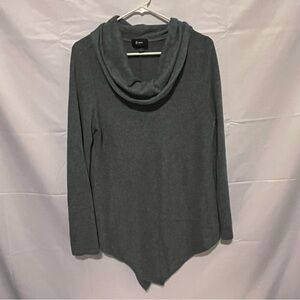 B WEAR, Women’s Cowl Neck, Long Sleeve, Comfy Gray Shirt, Size X-Large